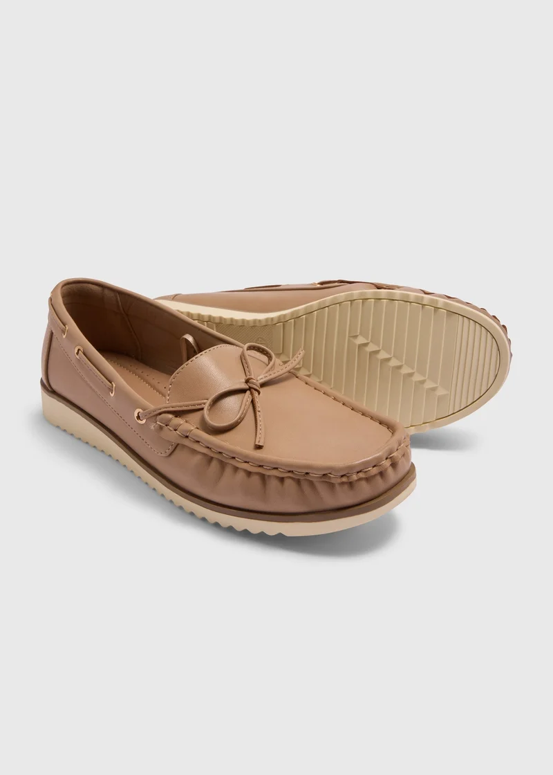 ماتلان Soleflex Beige Boat Loafers
